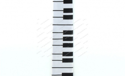 Галстук узкий КЛАВИШИ  (клавиши широкие , иск.шёлк )