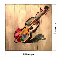 Картина абстракция "СКРИПКА" 80 х 80см. масло,холст Dirk de Maurleaner