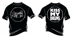 Футболка БАРАБАНЫ "Kiss My Drums" цвет черный (3XL)