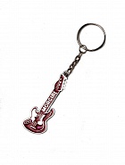 Брелок для ключей ГИТАРА "MORGIRL" 5.5 см. метал+эмаль (цвет красный)