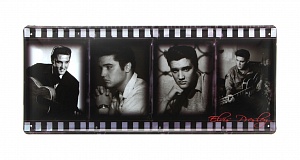 Металлическая табличка эмалированная Элвис Пресли"РОЛИ в кино" 46 х 20 см.